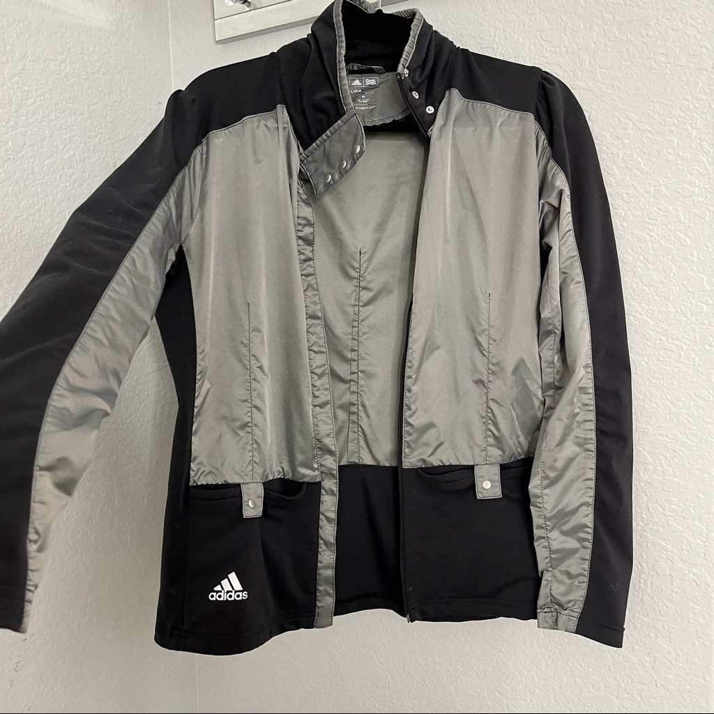 Adidas Black And Grey Sport Jacket